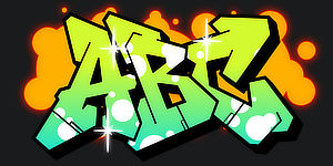 Use Wildstyle Graffiti Font ABC graphic