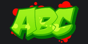 Use Wildstyle Graffiti Font ABC graphic