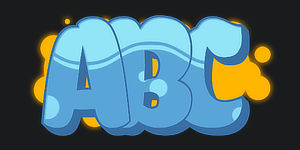 Use Wildstyle Graffiti Font ABC graphic