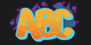 Use Wildstyle Graffiti Font ABC graphic