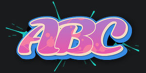 Use Wildstyle Graffiti Font ABC graphic