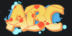 Use Wildstyle Graffiti Font ABC graphic