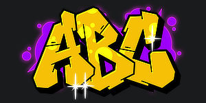 Use Block Graffiti Font ABC graphic