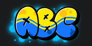 Use Bubble-Stlye 1 Graffiti Font ABC graphic