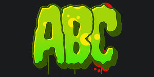Use Halloween Graffiti Font ABC graphic