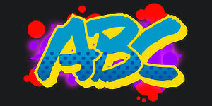 Use Graffiti Font ABC graphic