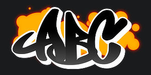 Use Tag Outline Graffiti Font ABC graphic