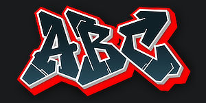 Use Wildstyle 3D Graffiti Font ABC graphic