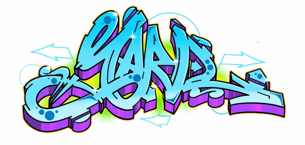 digitale Yard Graffiti-Zeichnung