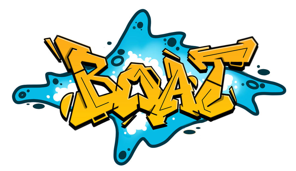 Digital Boat Graffiti graphic