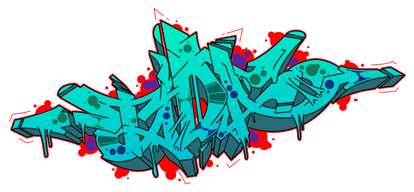 Digital Tada Graffiti Held Bild Grafik