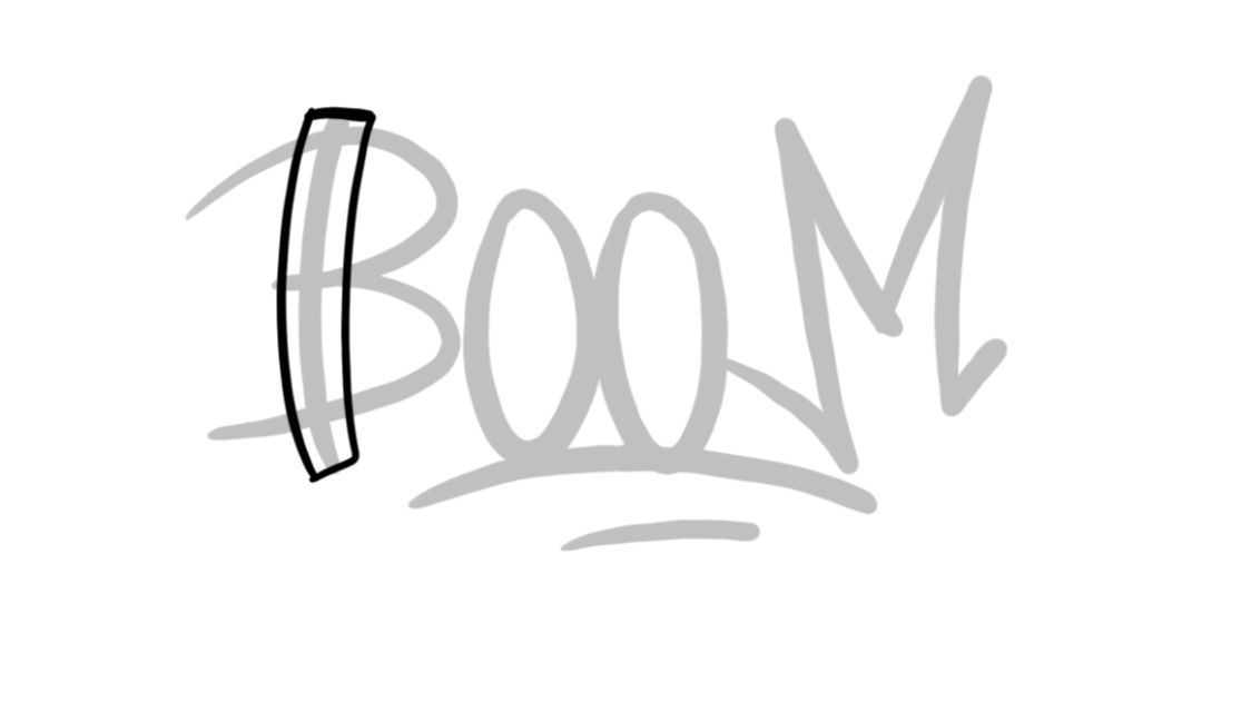 Boom Graffiti Sketching - Step 2 graphic