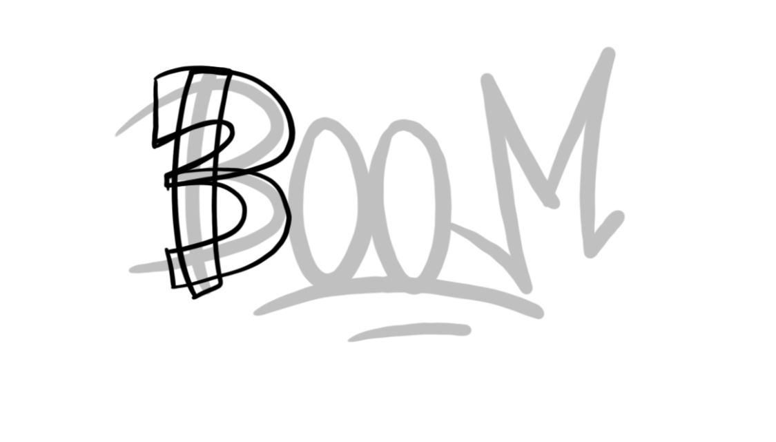 Boom Graffiti Sketching - Step 4 graphic