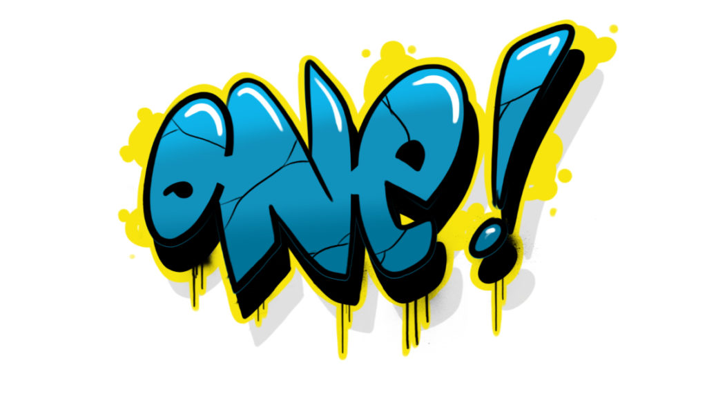 How to Draw "One" in Simple Style Graffiti in 8 Steps Graffiti Empire