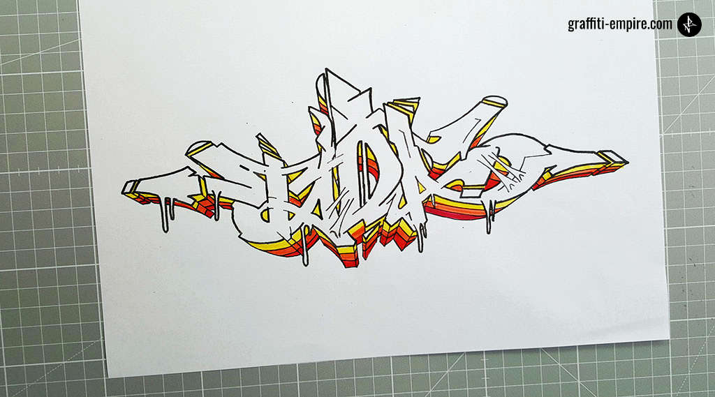 how to draw graffiti letters a z in 3d