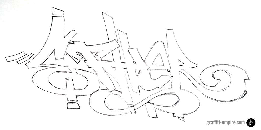 how to draw graffiti names for beginners