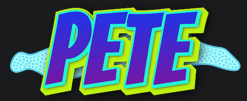 Pete Name Logo Graffiti Text Graphic