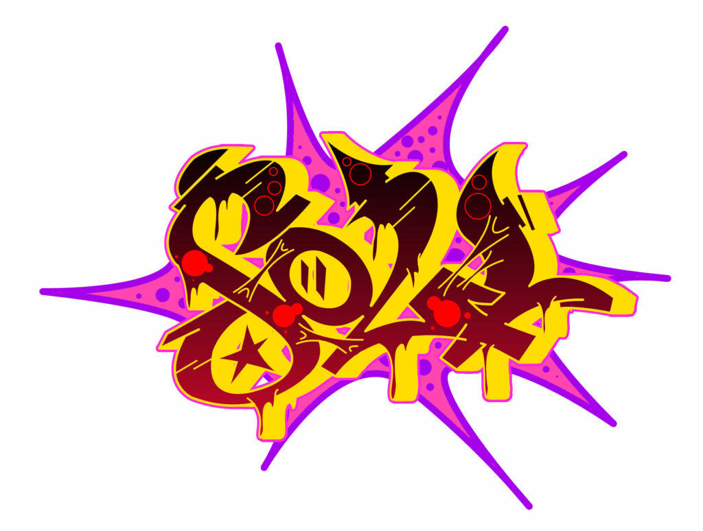 Digital soul graffiti graphic